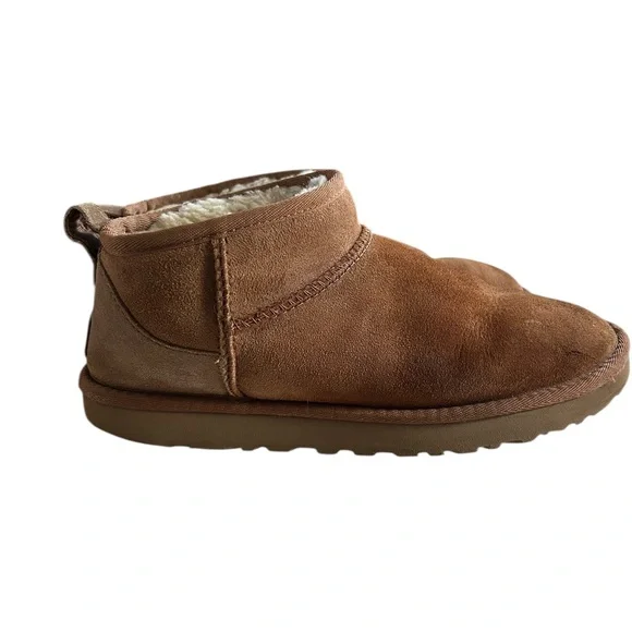 UGG Classic Ultra Mini Boots in Chestnut - Picture 4 of 12
